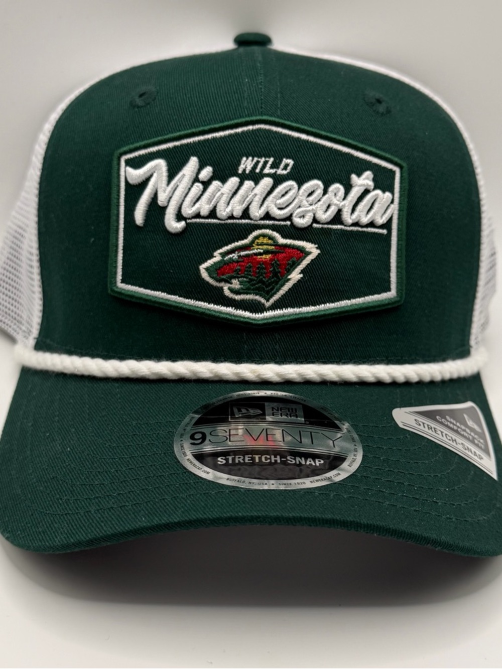 Minnesota Wild New Era 9Seventy Trucker Hat Green White Rope Adjustable Snapback